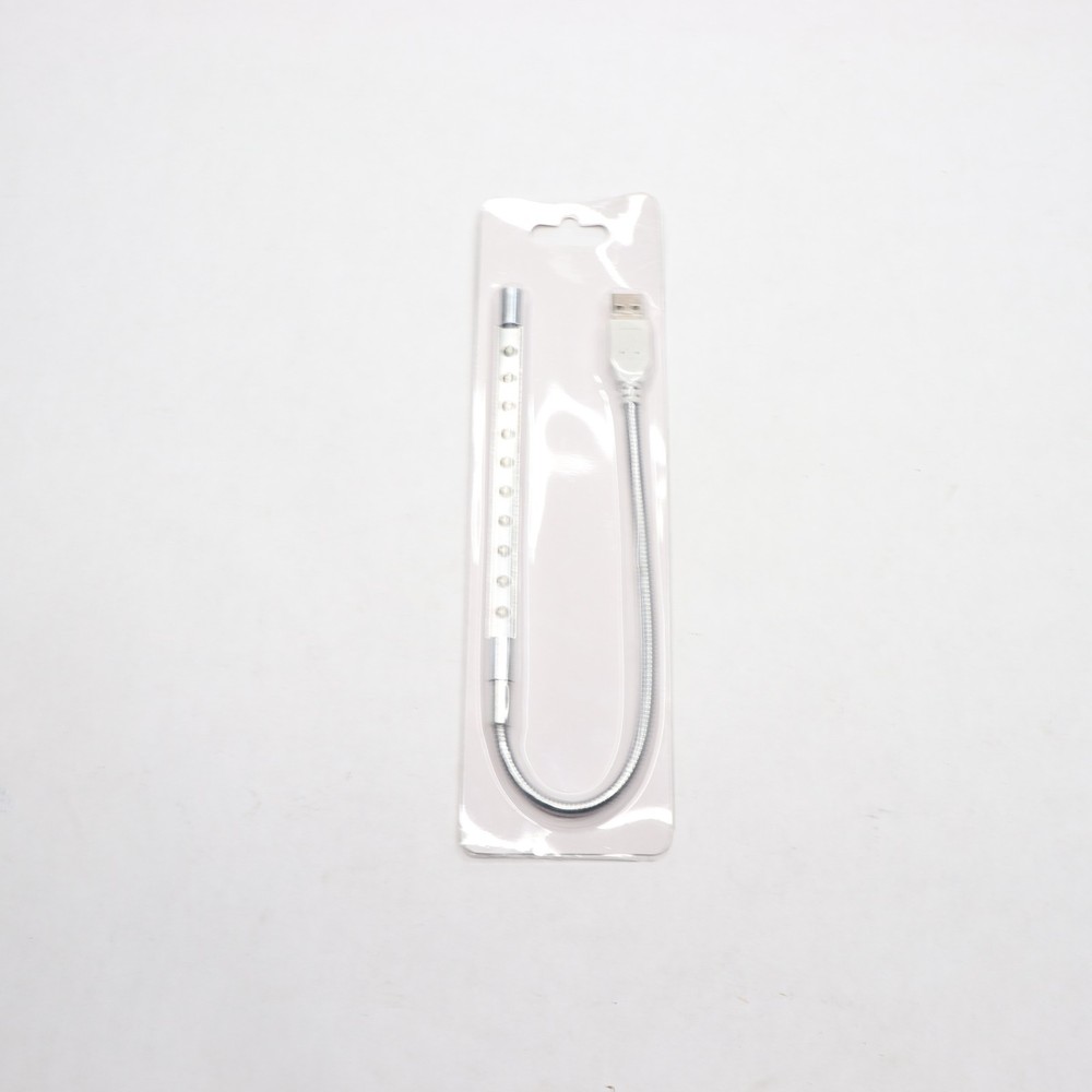 Touch Switch USB 10 Light Reading Lamp Silver Tone 1W 5VDC