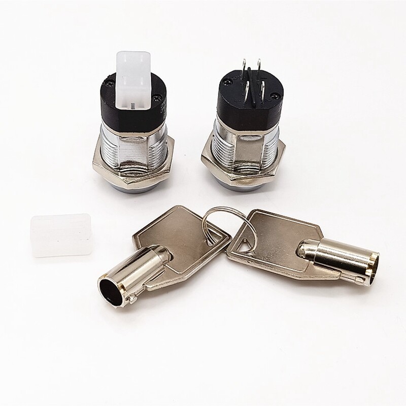 19mm Electronic Lock Power Lock Key Switch Lock Elevator Base Station Lock 4A 2A