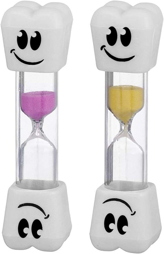 Smile Tooth 2 Minute Sand Timer Assorted Colors (2 Pack)