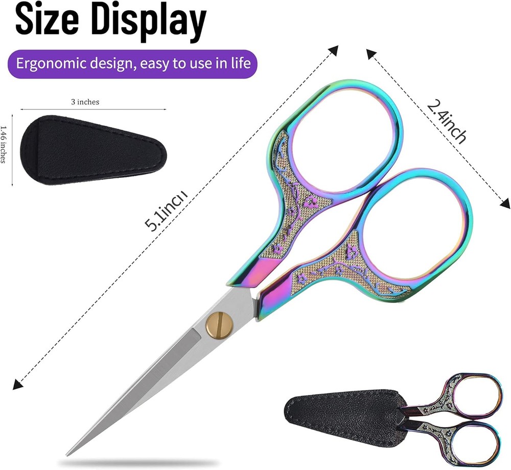 Small sharp scissors-Glexal 5 Inch Precision Scissors-2 pack,razor Sharp Blade S