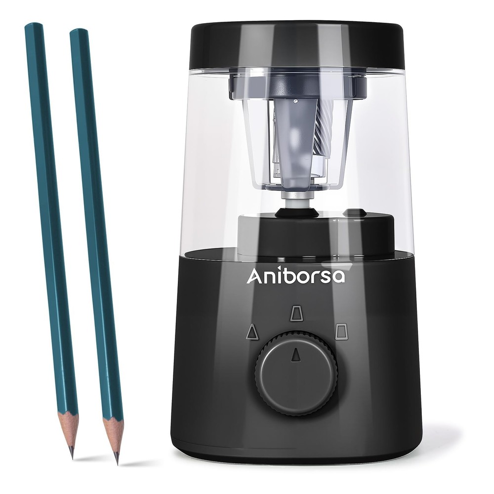 Electric Pencil Sharpener, Helical Blade Automatic Pencil Sharpener, Battery/...