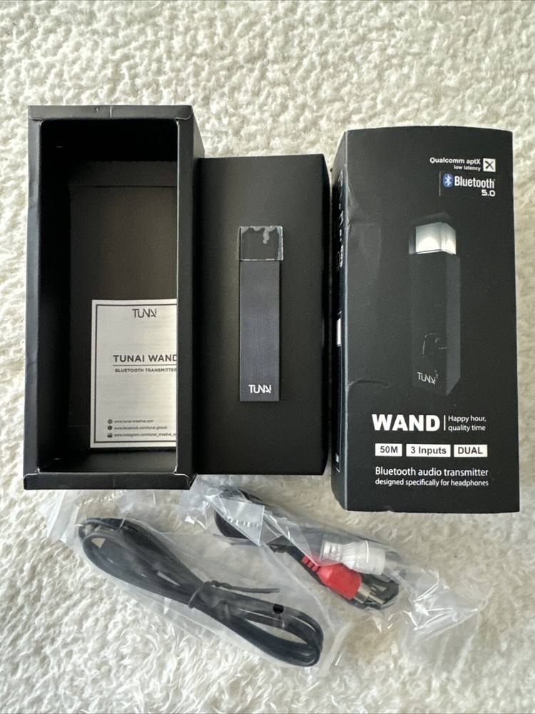 TUNAI WAND Bluetooth Audio Transmitter for non-BT devices like TV, Game-Console