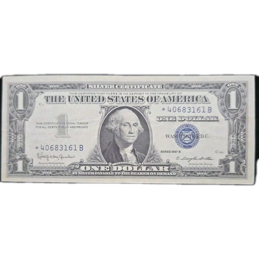 1957-B Silver Certificate Star Dollar 1.00 Extra Fine
