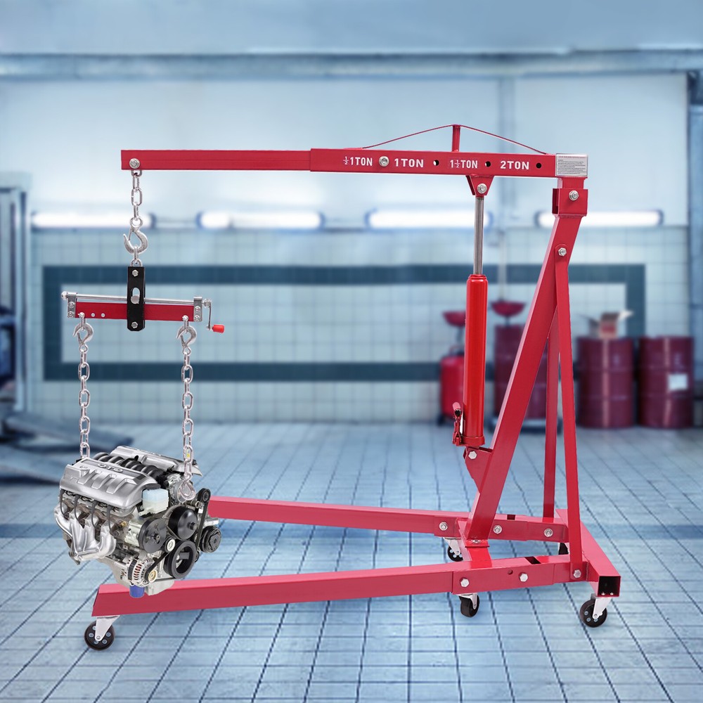 2 Ton Folding Hydraulic Crane With Electric Leveling Device For Cherry Pickers
