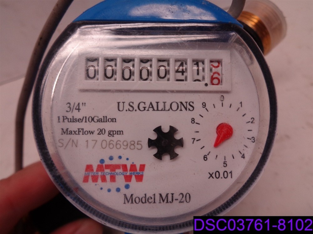 Meter Technology Werks MJ-20 Cold Poly Multi-Jet Meter 3/4", 10 Gal, 1 Pulse
