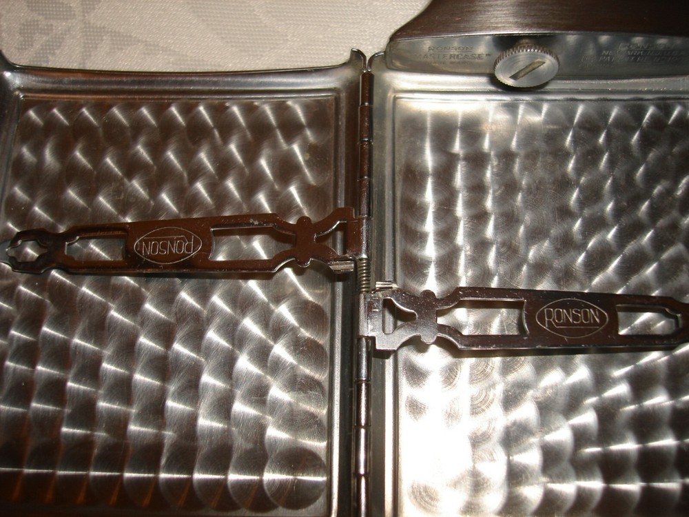 VINTAGE COLLECTIBLE All ORIGINAL RONSON CASE CIGARETTE CASE LIGHTER POUCH BOX