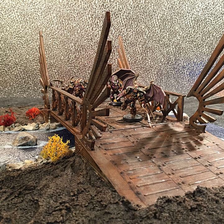 River Bridge Warhammer 40k Dungeons & Dragons Paint Ready for Tabletop Games