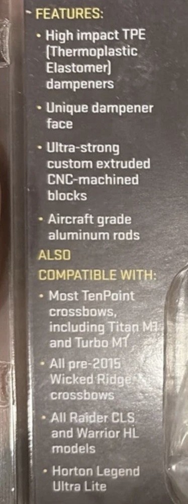 TenPoint Crossbow String Dampening System (SDS) Open Box Missing Extras