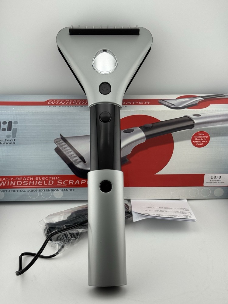 Perfect Solutions Easy-Reach Electric Windshield Scraper with Telescopic Handle