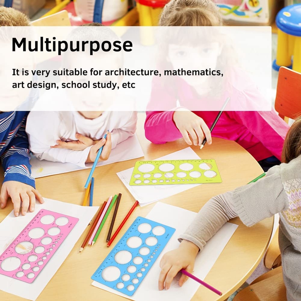 Circle Template for Drawing 4 Pcs Circle Stencils Drafting Tools Set Stencil ...