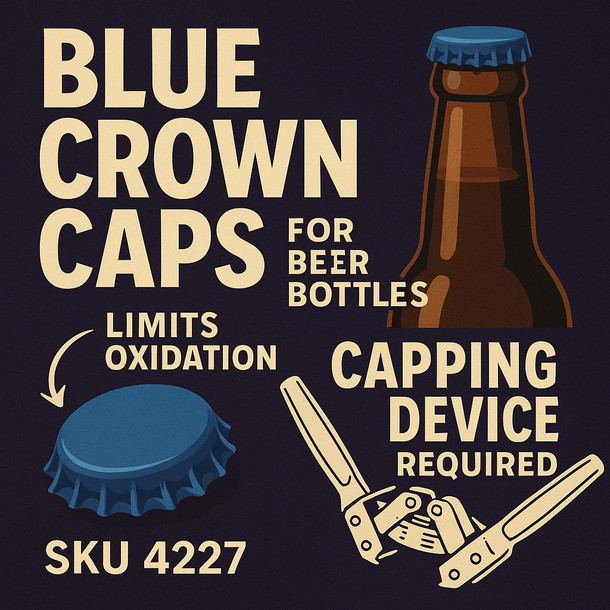 LD Carlson Blue Crown Caps (144/Bag)