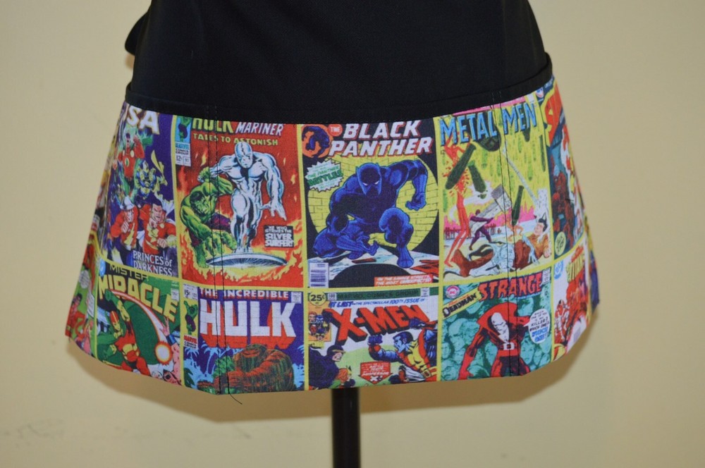 3 pocket waist aprons for servers assorted prints from solid to assorted prints