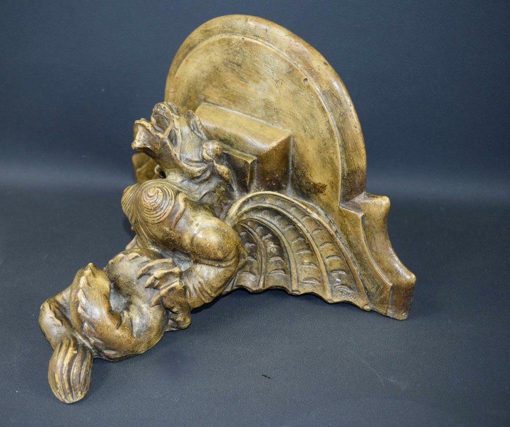 French Antique Gothic Corbel Shelf Sconce Wall Bracket Chimera