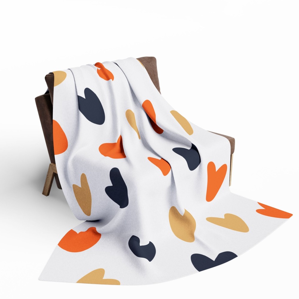 Halloween Hearts - Arctic Fleece Blanket - White