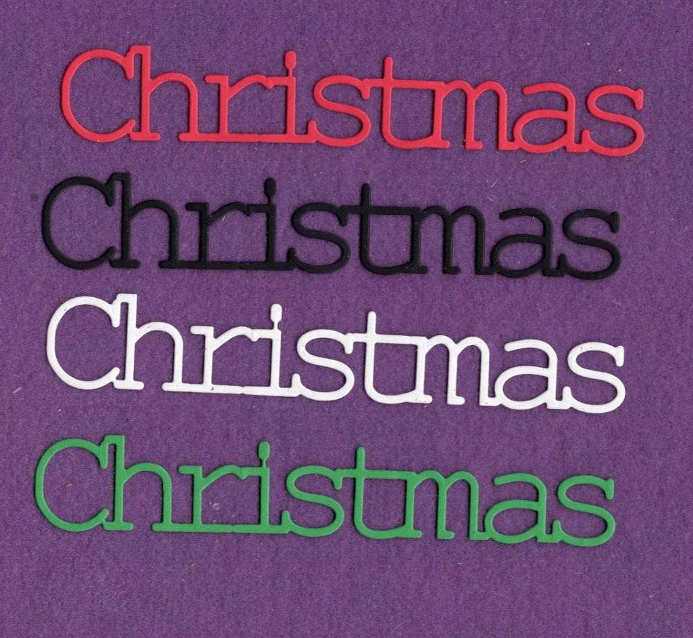 CHRISTMAS # 3 die cuts scrapbook cards