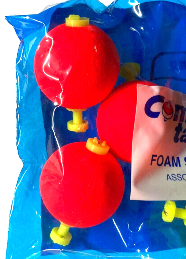 2 PACKS Comal Tackle Snap-On Float Assortment Two Colors Three Different Sizes