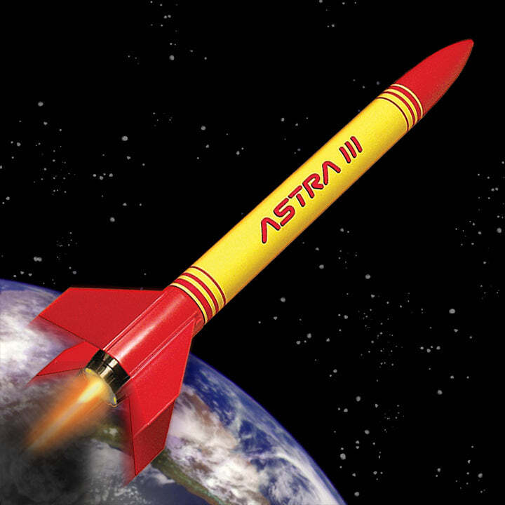 Quest Flying Model Rocket Kit Astra 3 Single Bulk Pack Kit, No fancy packaging