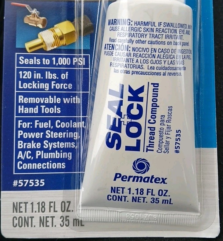 Permatex 57535 Seal + Lock Thread Compound - 1.18oz