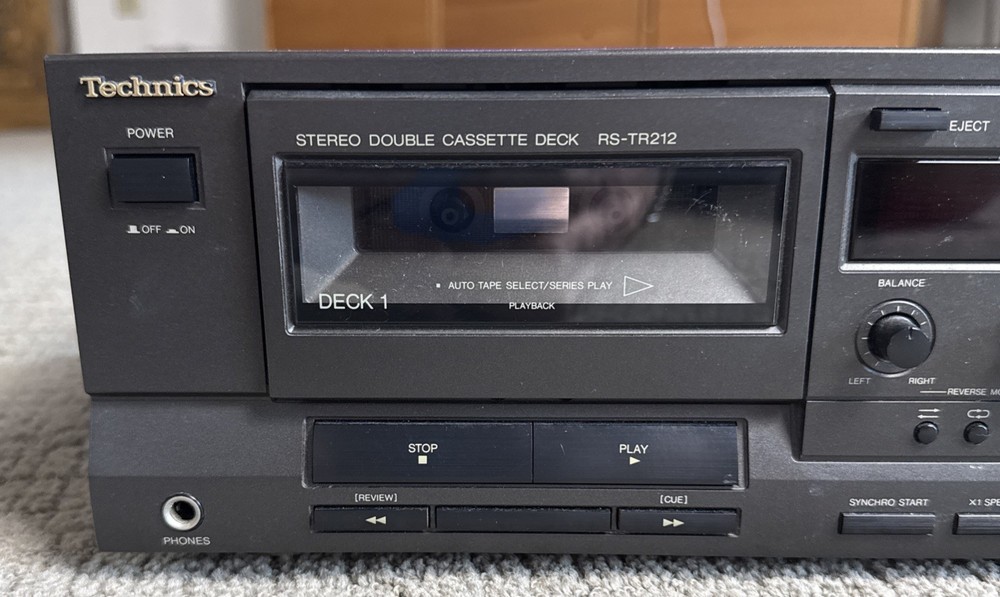 Technics RS-TR212 Dual Stereo Double Cassette Deck Tested Working Good Condition