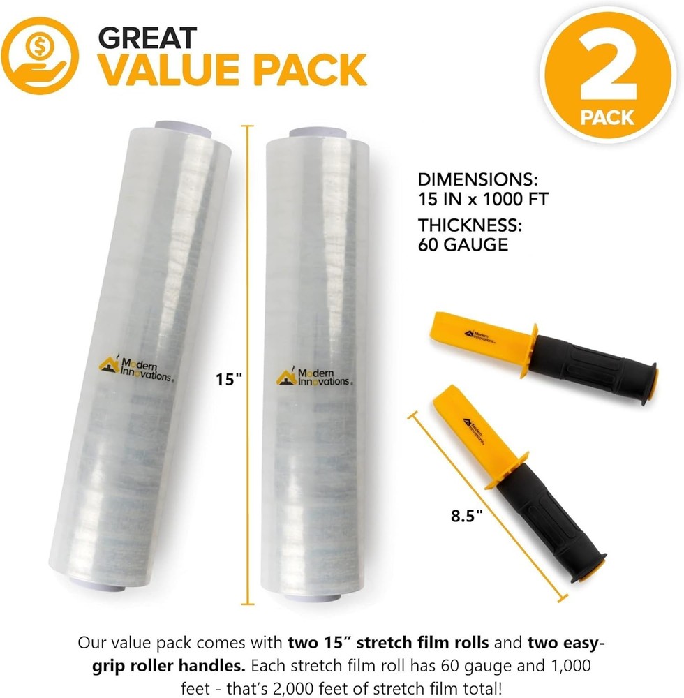 Moving & Packing Supplies - 15" Stretch Wrap 2 Rolls