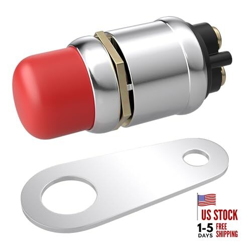 Push Button Starter Switch 12V 50A, Waterproof Momentary Start Switch for red-1