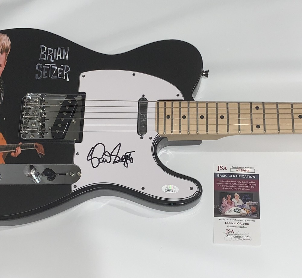 BRIAN SETZER SIGNED CUSTOM ELECTRIC GUITAR THE STRAY CATS JSA COA