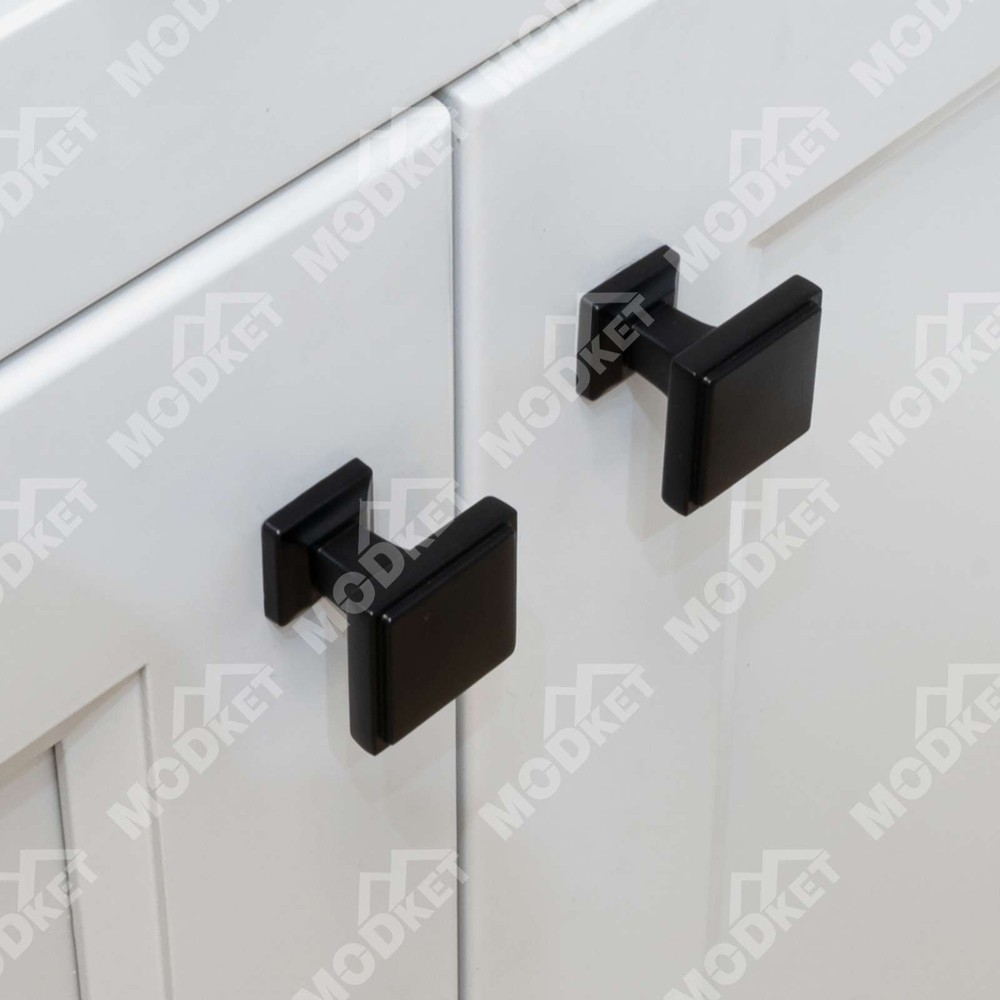 Solid Matte Black Cabinet Pulls Knobs Handles Kitchen Bath Drawers Hardware