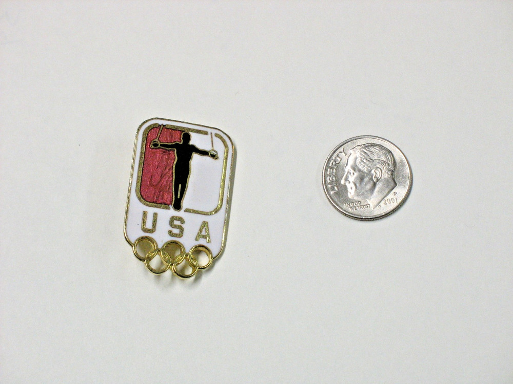 U.S.A. Gymnastics Olympic Lapel Hat Pinback