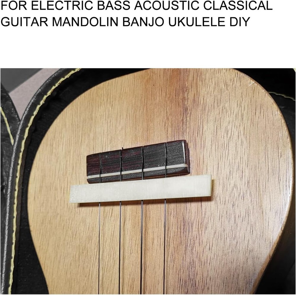 6Pcs Unbleached Guitar Bone Saddle, Blank Saddles