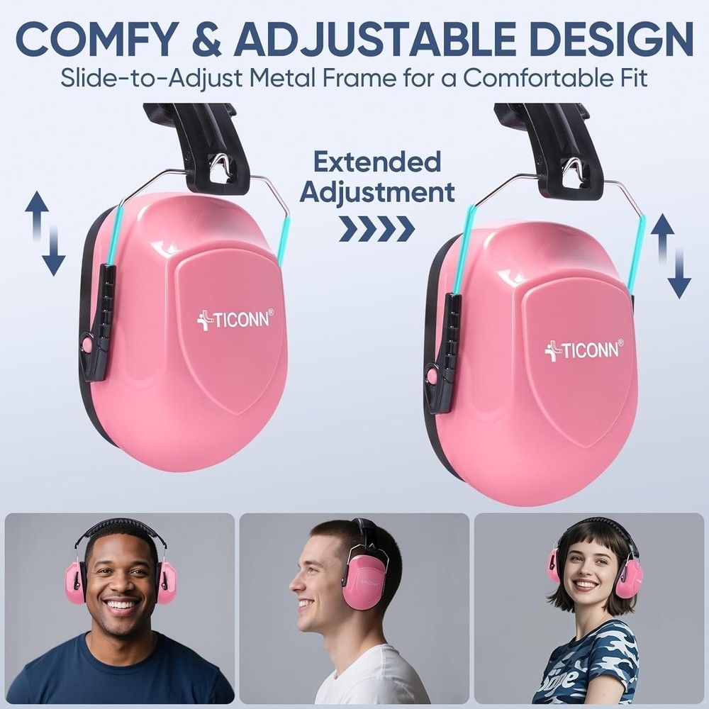 Noise Cancelling Ear Muffs for Adults, SNR 33dB Hearing Protection, Adjustabl...
