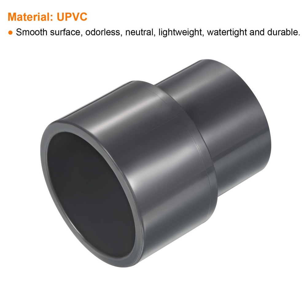 UPVC Reducer Pipe Fitting 2"x 1-1/2" Program Socket 80 2pcs
