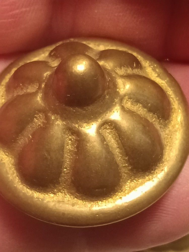 Two Vintage Solid Brass Threaded Rod Ends