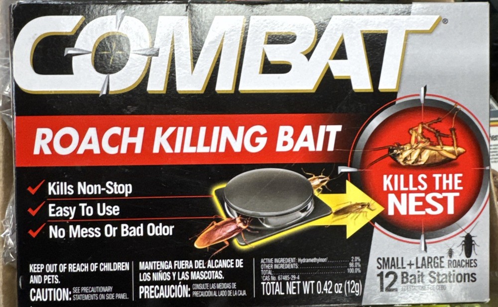 Combat Roach Killing Bait Stations for Roaches 12 Count"