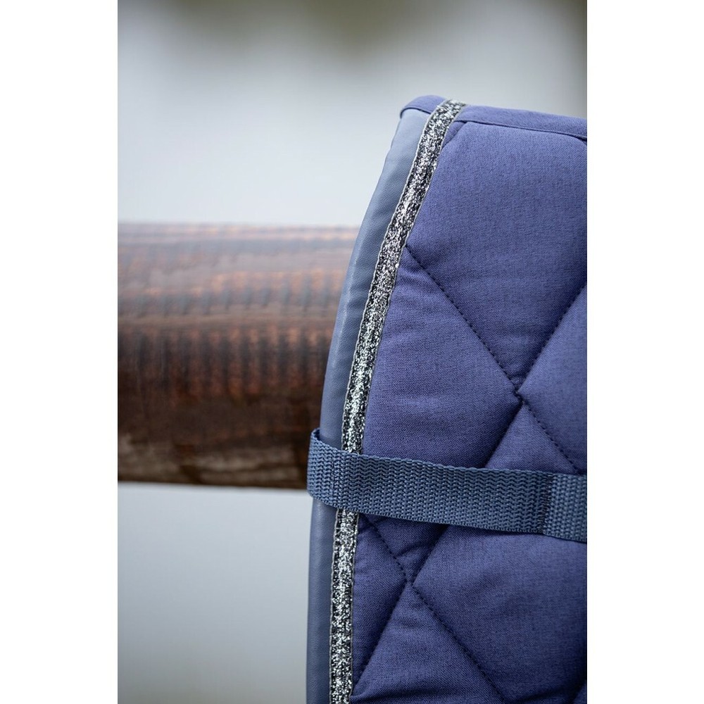 HKM Glossy Dressage Saddle Pad - Deep Blue