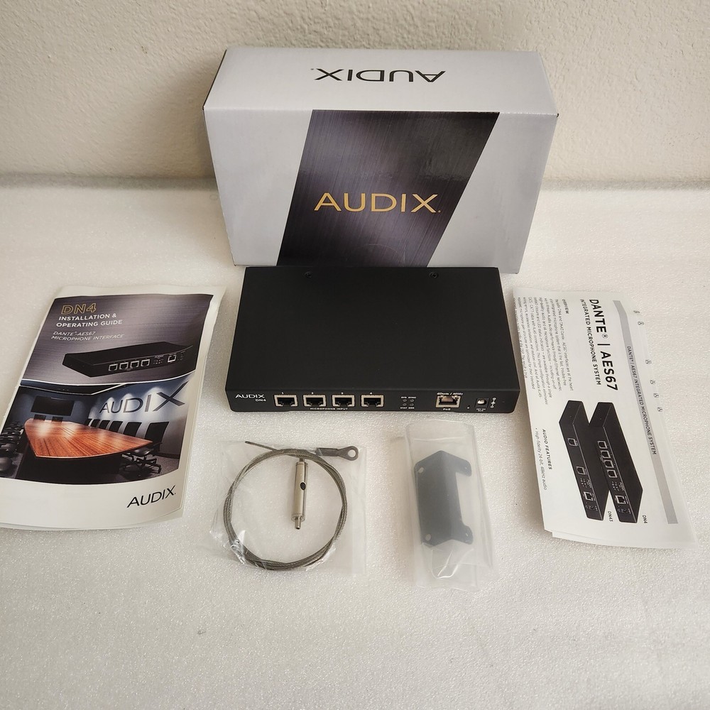 Audix DN4 Dante AES67 Integrated Microphone System Interface