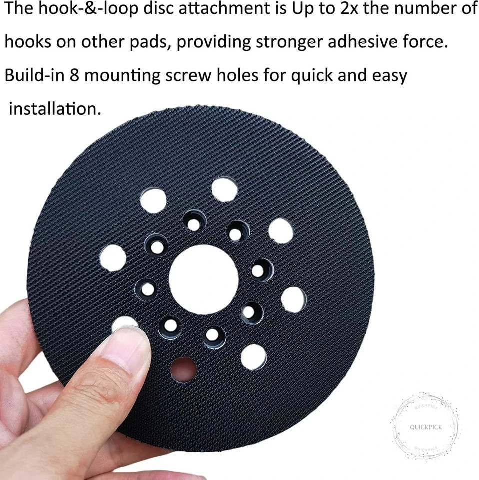 2 Pack 5 Inch 8 Hole Hook & Loop Replacement Sander Pad for 5" Bosch ROS20VS,