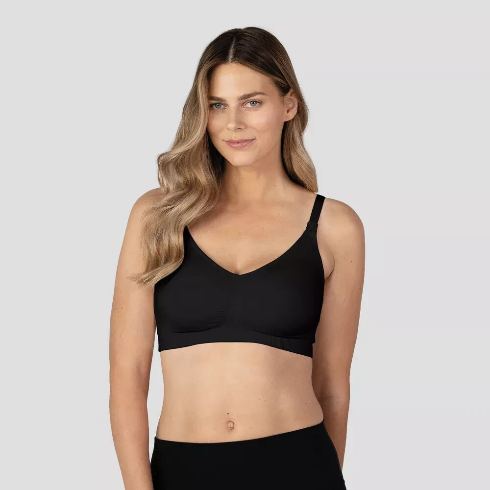 Bravado! BASICS Double Layer Seamless Maternity and Nursing Bra Black Small