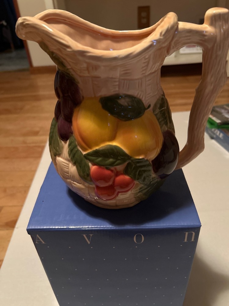 Avon Golden Orchards Eathernware Pitcher