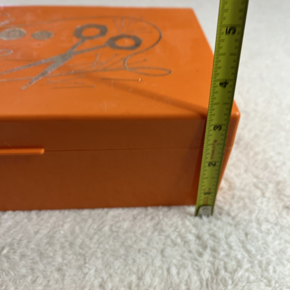 Vintage Sewing Box Orange For My Sewing READ