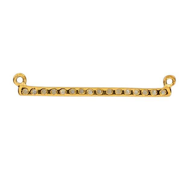 0.33ct Diamond Stick Connector Finding 925 Sterling Silver