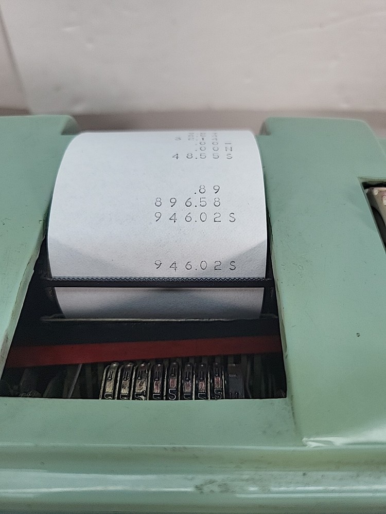 Vintage Remington Rand Adding Machine Model Number 4071 1-10 Tested Working Unit
