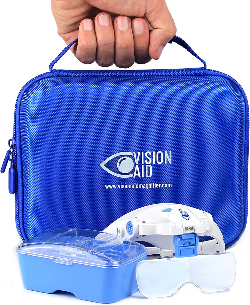 Head Magnifying Glasses w/ LED Light | USB Rechargeable Hands-Free Visor