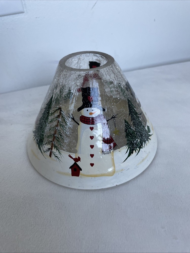 Snow Man Candle Jar Cover