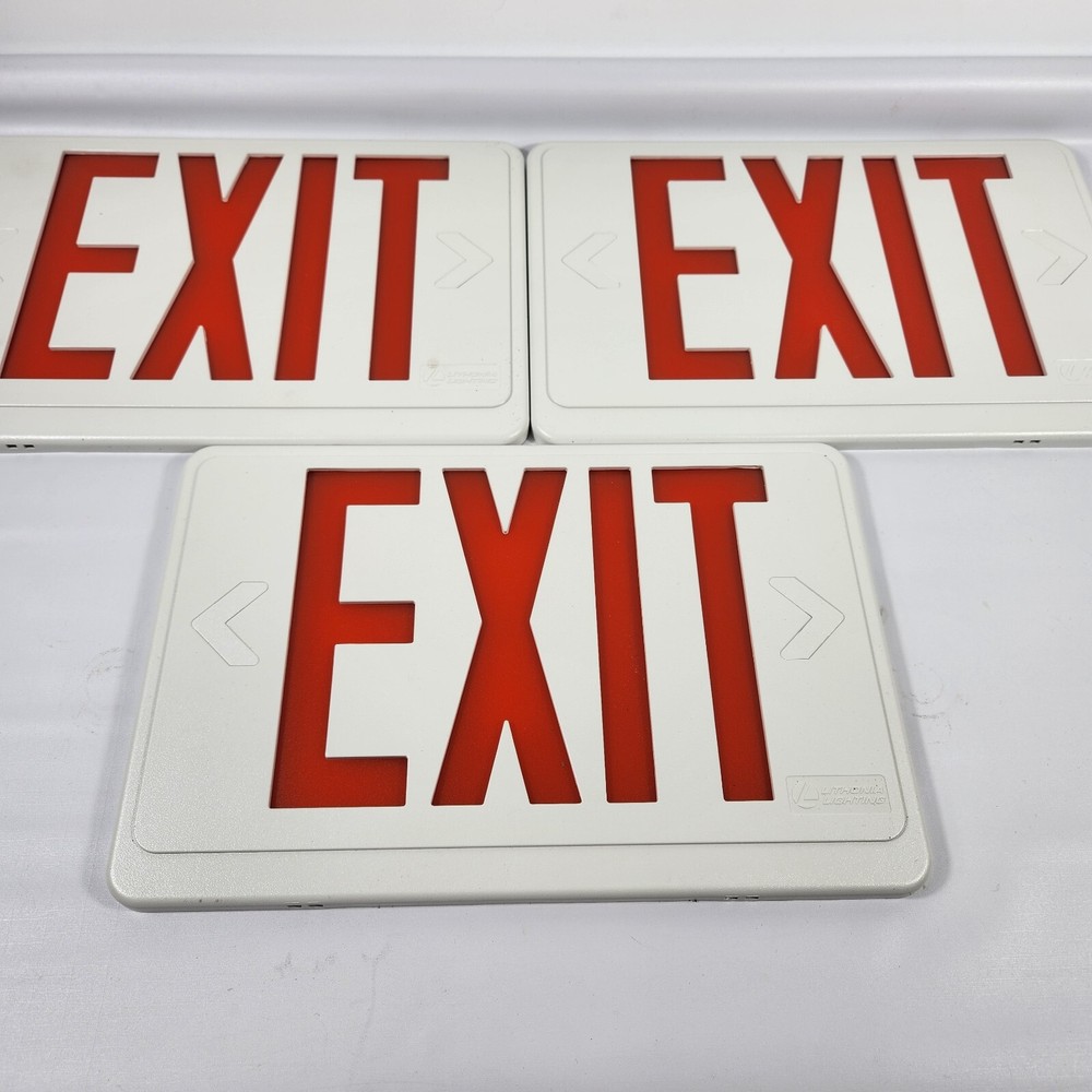 EXIT SIGN FRONT Red Letter Replacement Plate Face Cover Lithonia Lighting