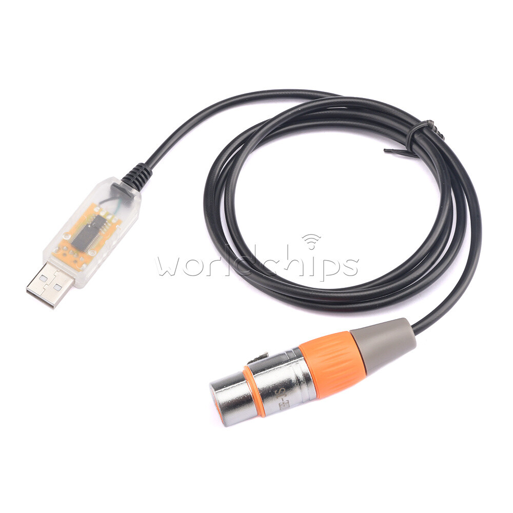 USB to DMX Interface Adapter Cable Stage Light PC DMX512 Controller Dimmer DMX