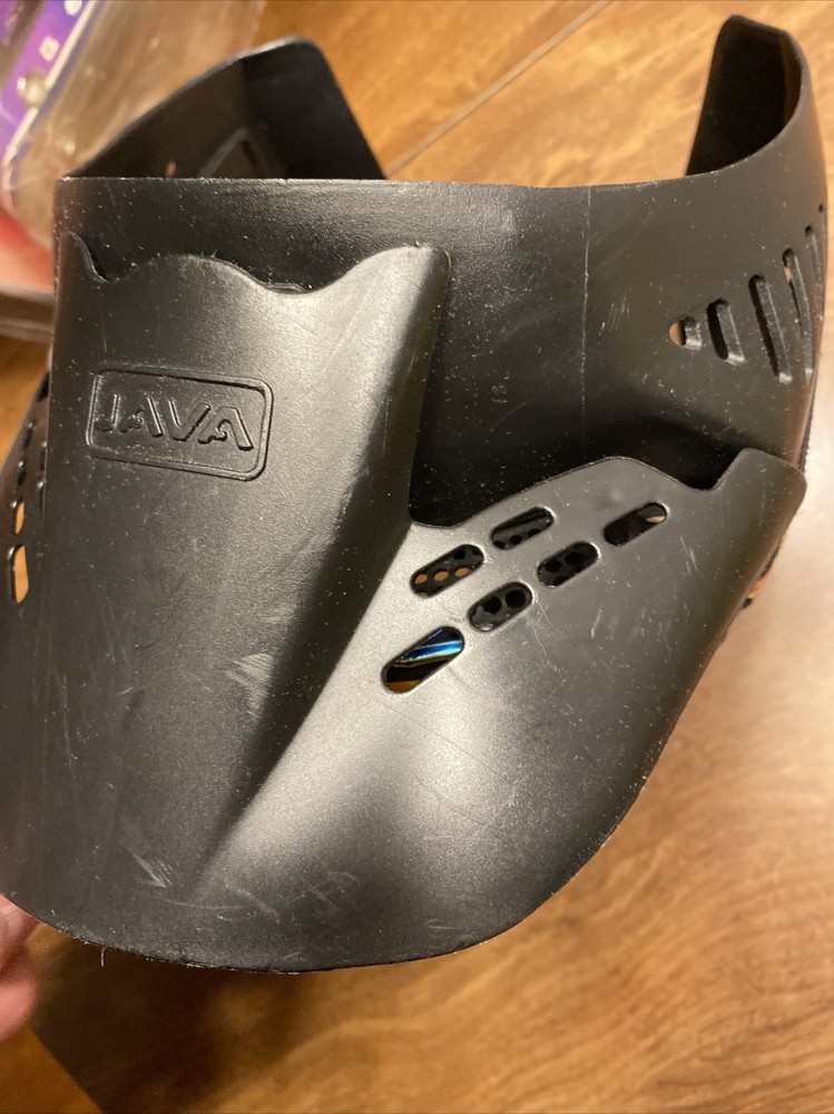 JAVA Paintball Mask Guardian Black Face Semi-Mirrored Thermal Lens Shield *READ*