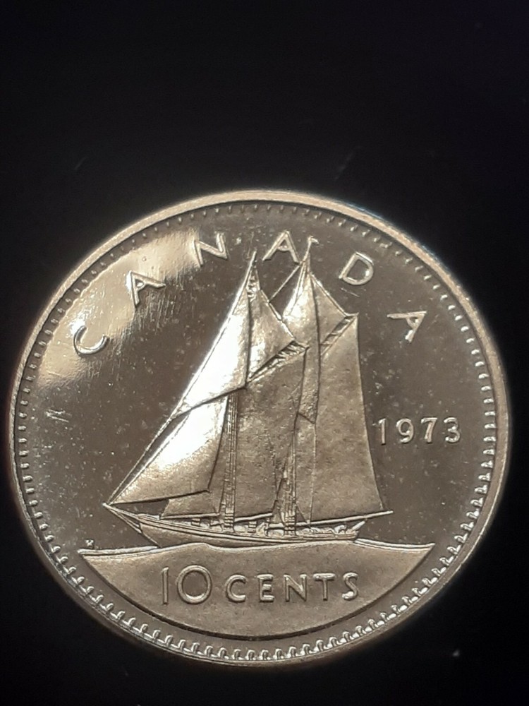 1973  TEN CENTS CANADA   KM 77.1