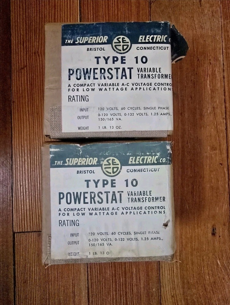 NOS Superior Electric Powerstat Type 10 Variac Variable Transformer Open Box