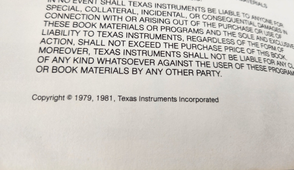 Vintage Texas Instruments TI-99/4A Computer Beginners Basic 1981 paperback Book