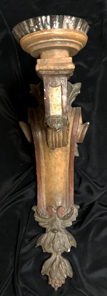 Candle Holder, Wall Fire Place Decor, Painted Finish